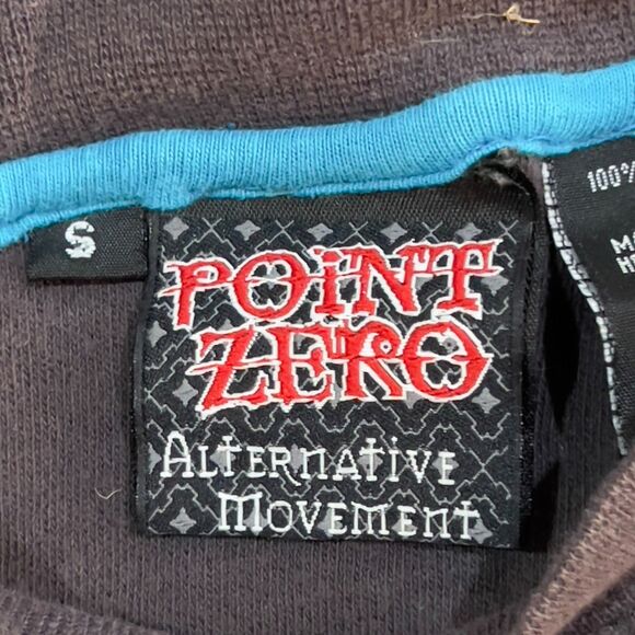 Vintage Y2K Point Zero Gray Pattern Long Sleeve Shirt Youth Boys Size Small - Picture 2 of 5